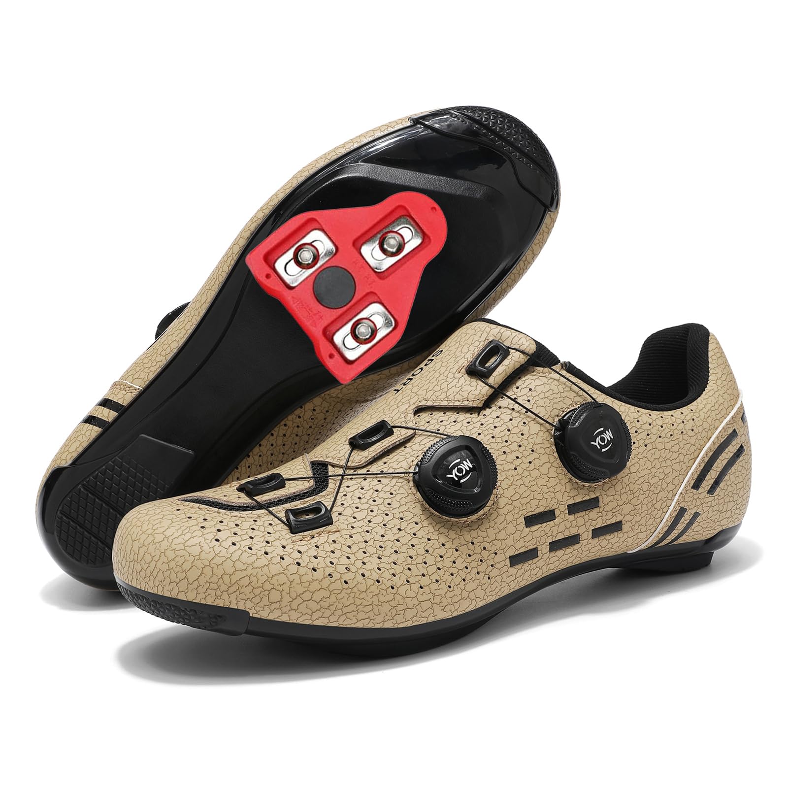 JiuQing Buty rowerowe unisex kompatybilne z butami Peloton Road Indoor Bike z regulowanym zapięciem i blokami Delta