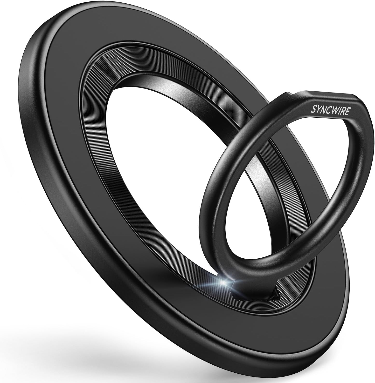 Soporte De Anillo Magnético Para Smartphone Con Placa De Metal Black