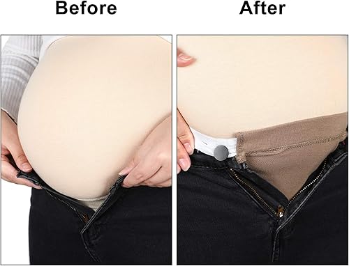 Miniatura 6 de 6 paquetes de pantalones de maternidad extensores de cintura ajustable para embarazo, extensor de cintura para embarazo, extensor de pantalones,