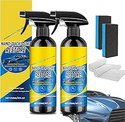 Nano Quick Coat Restore, Quick Coat Restore Coating Spray, 2026 Advanced Automobile Quick-Acting Coating Agent, with Dust Proof and Glazing Effects Long-Lasting Car Showroom Gloss (2pcs)