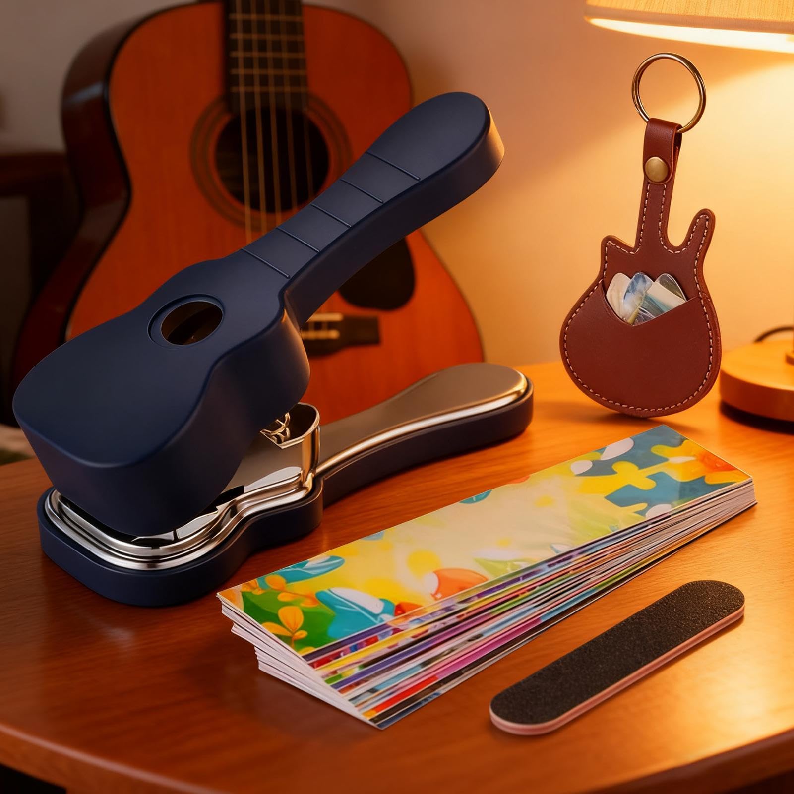 Guitar Pick Punch Kit | Guitar Plectrums Maker Tool With Pick Start Strips, For Musician Practice Performance Beginner Player Studio Travel Home Show