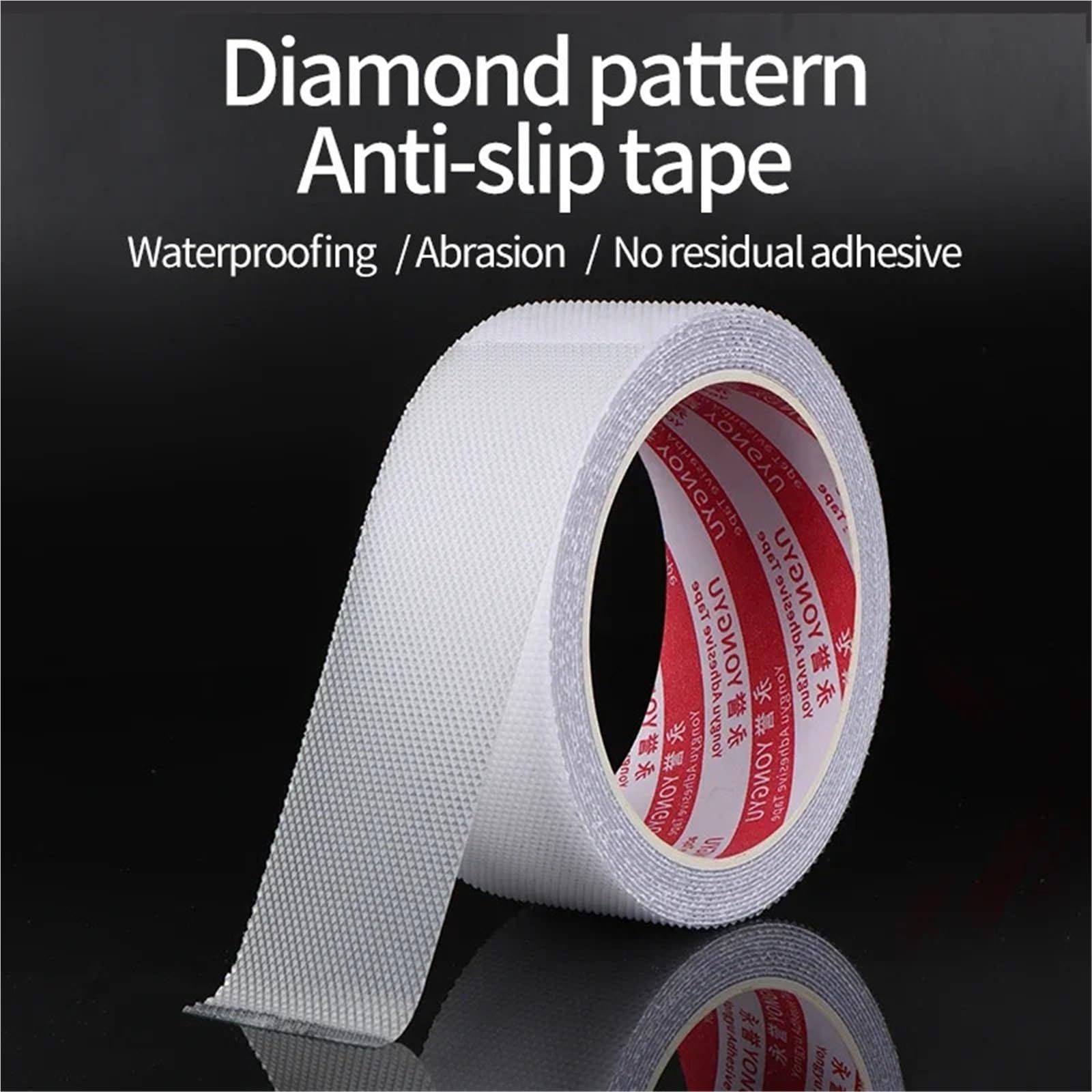 Cinta antideslizante Cinta de agarre - antideslizante resistente for escaleras, for exteriores e interiores, impermeable, seguridad, for escalones y rampas tracción(Black,300mm)