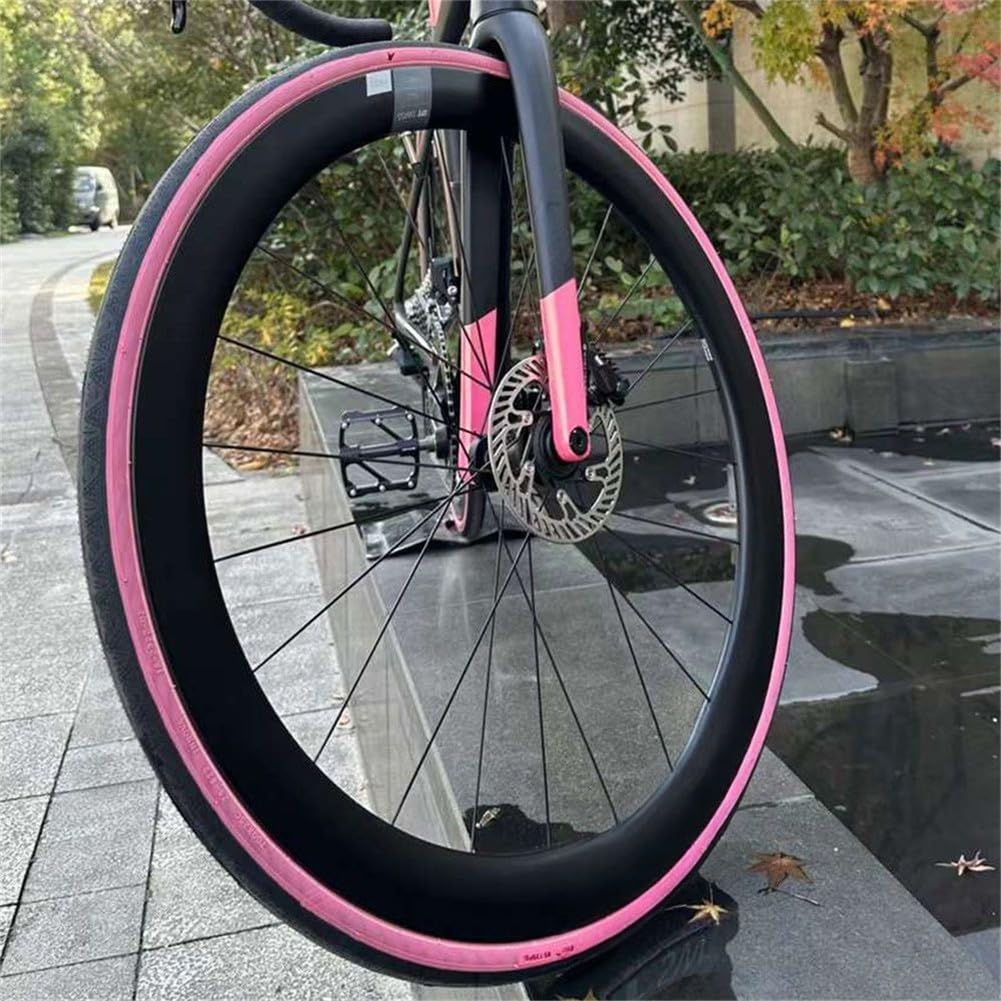 Mastic anti-crevaison pour vélo sans chambre à air, liquide de prévention des crevaisons pour réparation de pneus de VTT et vélo de route (700 x 25 C, rose)