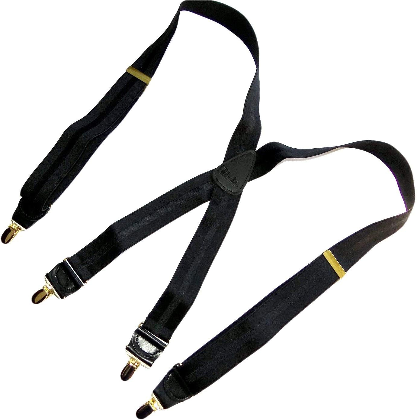 Hold-Up Suspender Company Jacquard Series Suspenders for Men X-Back Style with USA Patented Black No-Slip Clips