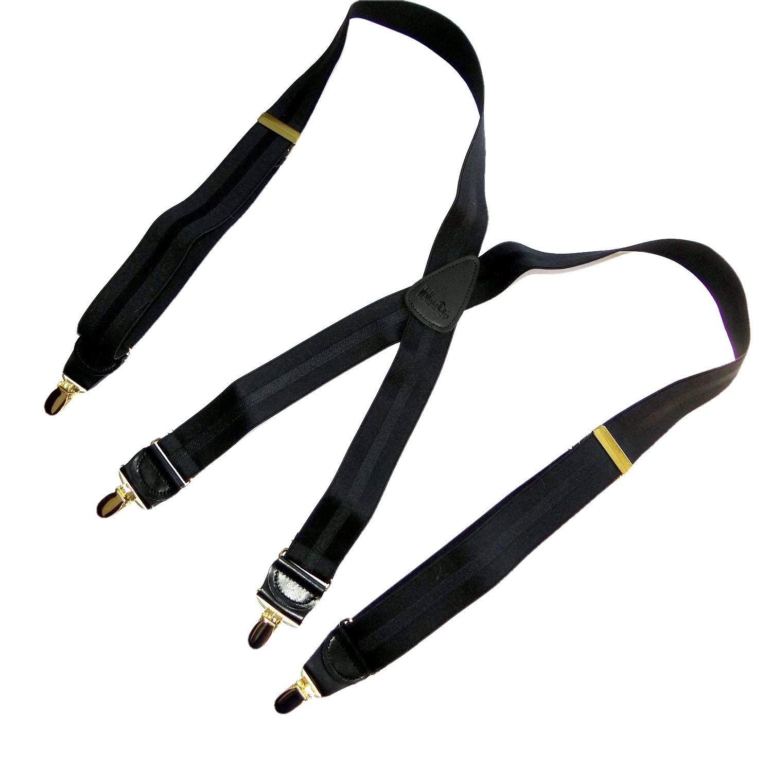 Hold-Up Suspender Company Jacquard Series Suspenders for Men X-Back Style with USA Patented Black No-Slip Clips