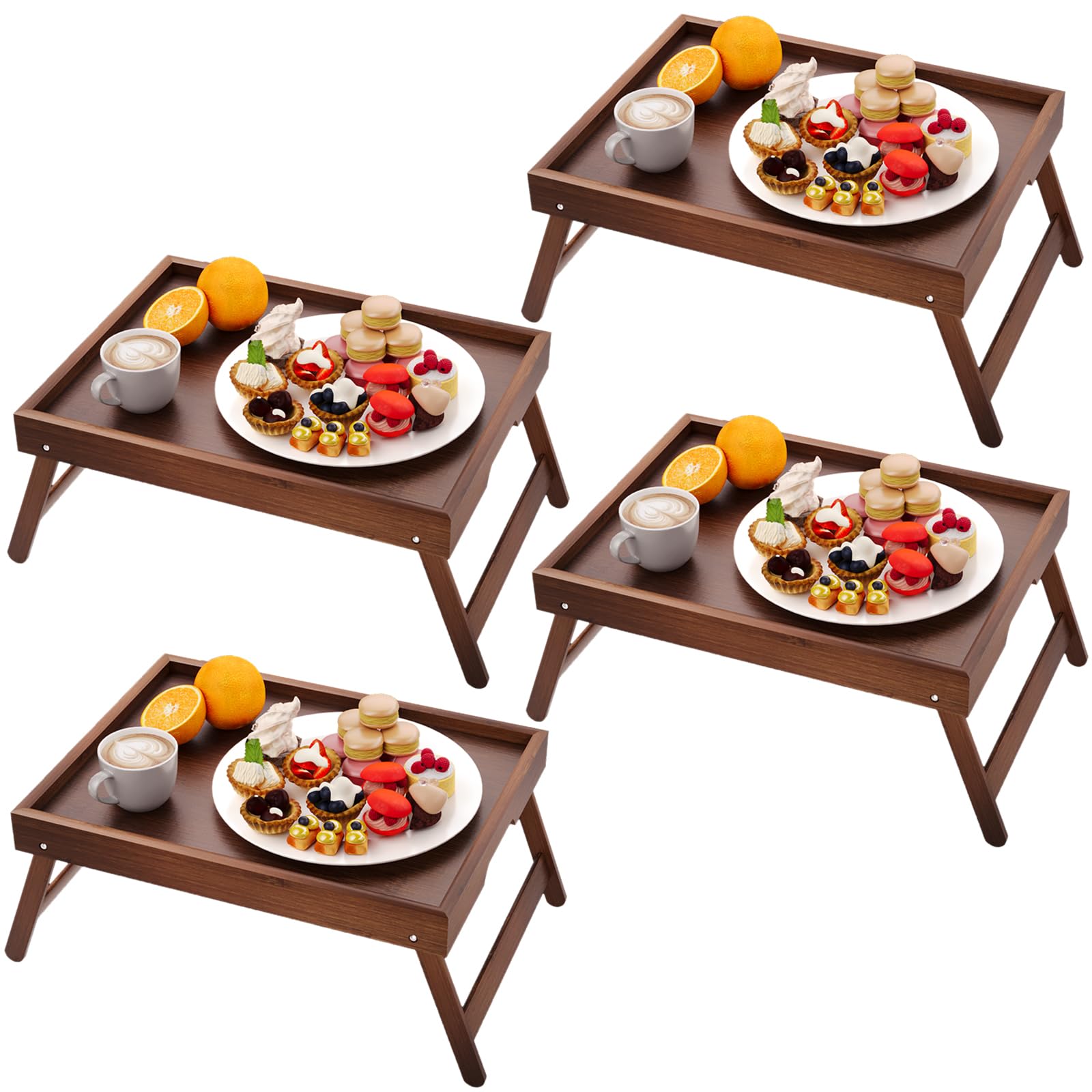 Bamboo Bed Tray Tables - 2 Pack -11