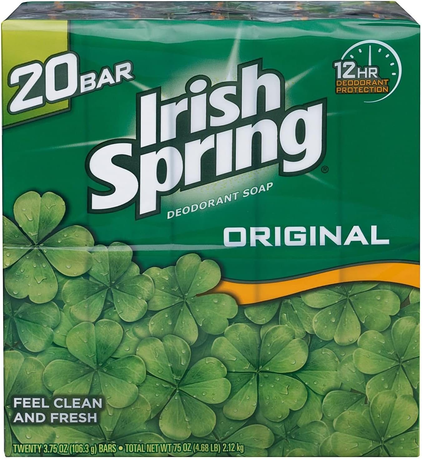 Irish Spring Deodorant Soap (20 Count, Aloe)