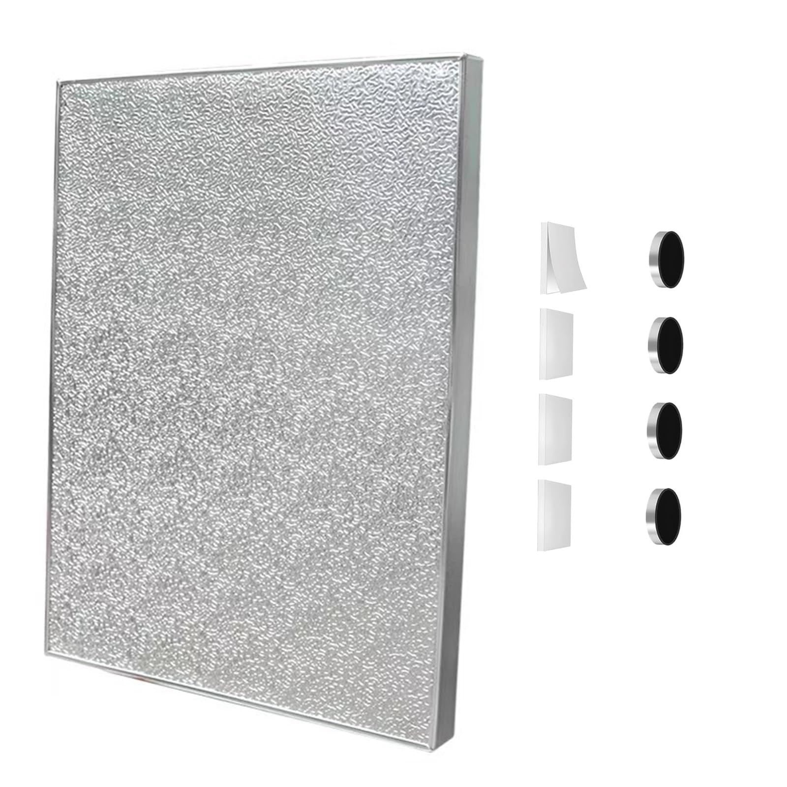 Generisch Ognioodporna aluminiowa mata chroniąca przed wysoką temperaturą – 40 x 20 cm, bariera izolacyjna do grilla, piekarnika, kuchenki, lodówki, tarasu i poręczy – bez wiercenia ochrona przed