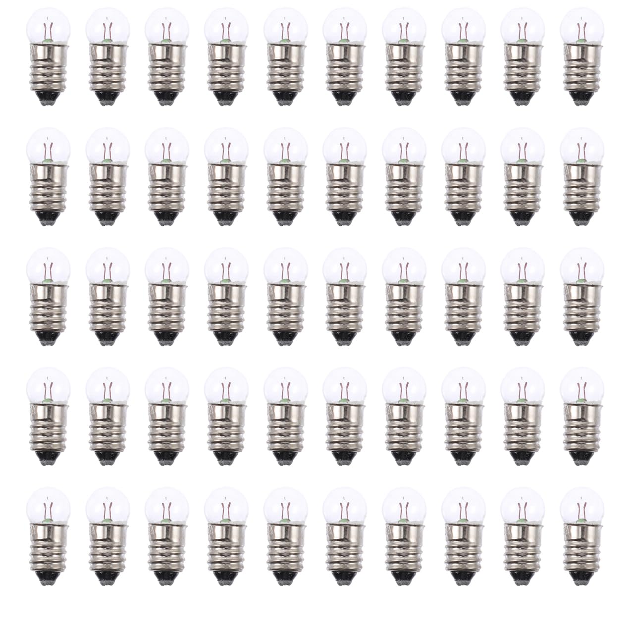 50pcs Miniature Round Light Bulb for Science Experiments Tiny Bulbs for Electricity Kits and School Projects