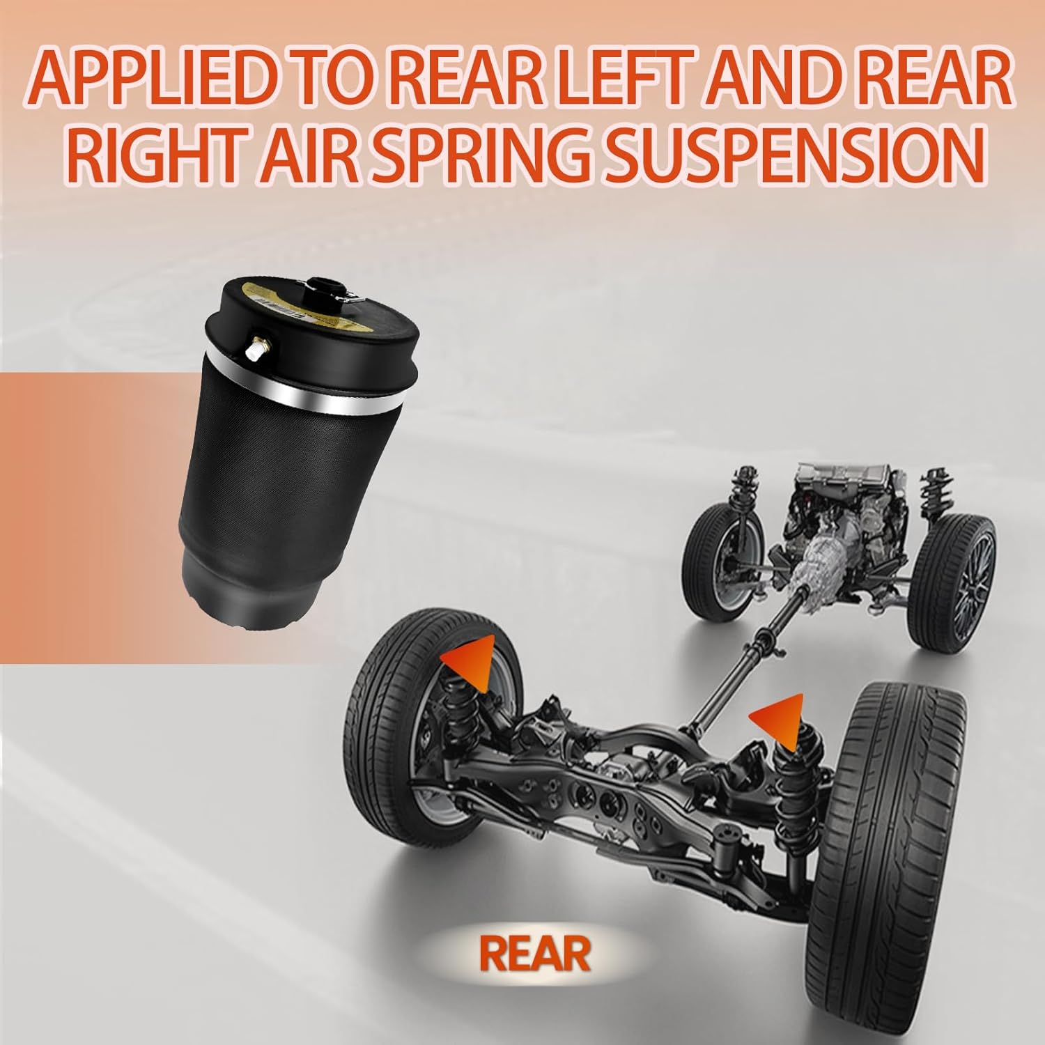 Air Suspension Spring Bag Rear Compatible with Range Rover L322 2003-2012, OEM Number RKB500082 RKB500240 RKB500080 RKB000151 RKB000150 RKB500130 RKB500080K