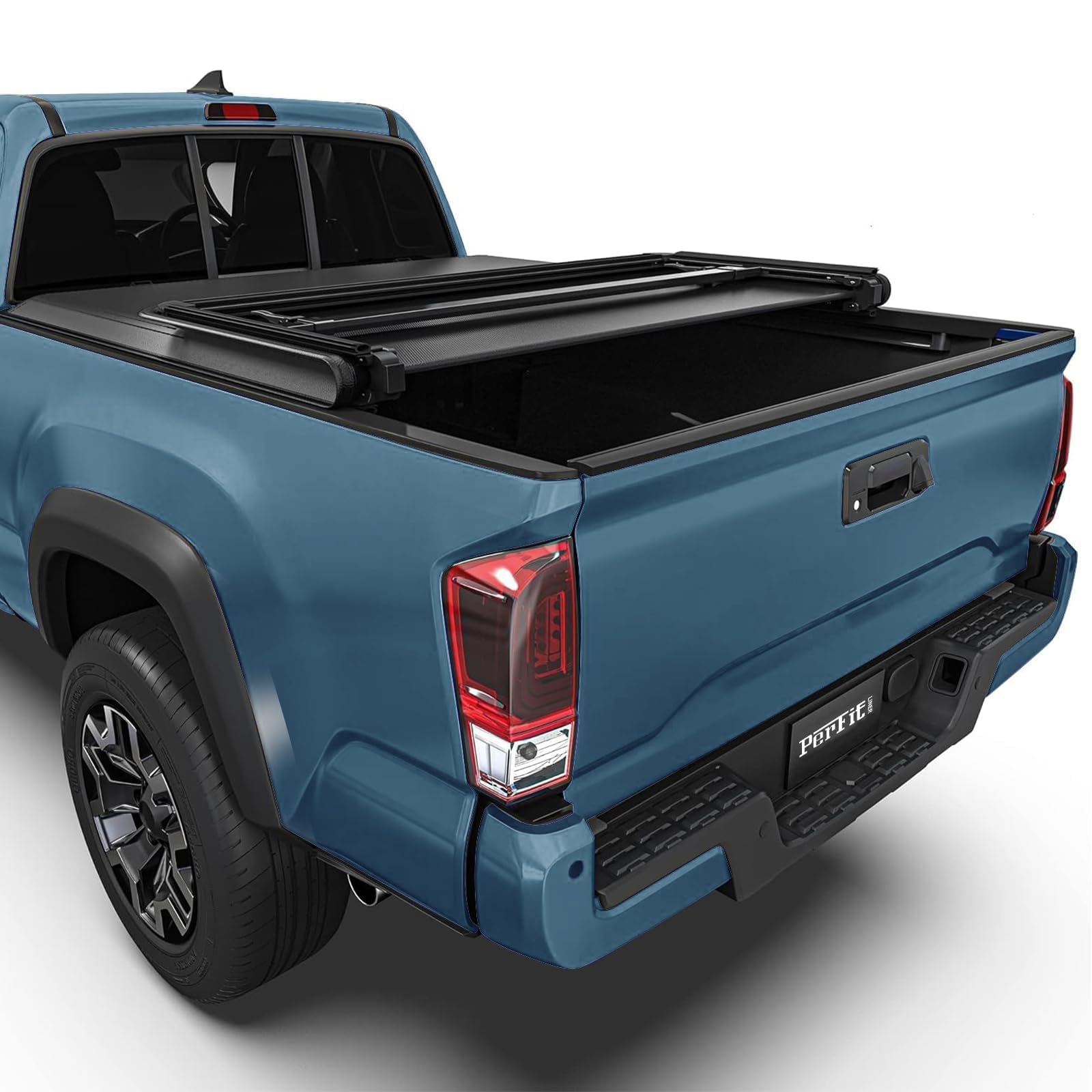 Photo 1 of Perfit Liner Soft Tri-Fold Truck Bed Tonneau Cover with 2005-2015 Tacoma 5 FT (60") Bed, Only fits Models with Factory Deck Rail System