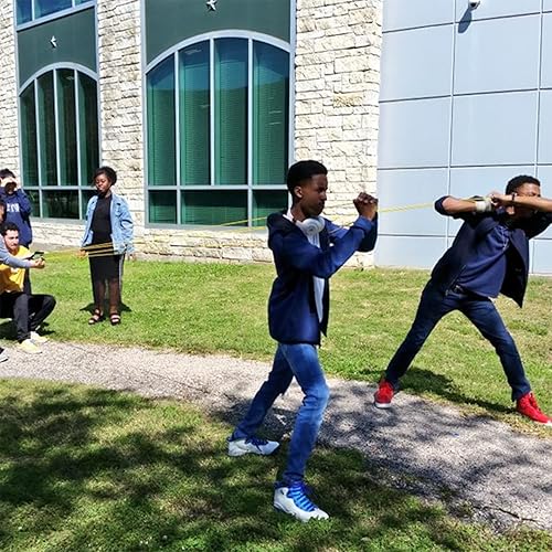 Miniatura 8 de Lanzador de globos de agua de 500 yardas de largo alcance, tirachinas gigantes para 2-3 personas, tirachinas de camiseta para adultos, tirachinas de