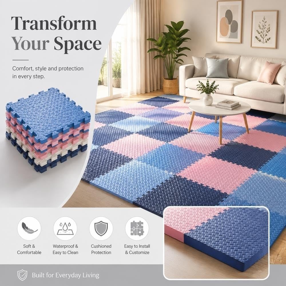 Tapis de Verrouillage Durable de Puzzle de carrelages protecteurs de Mousse