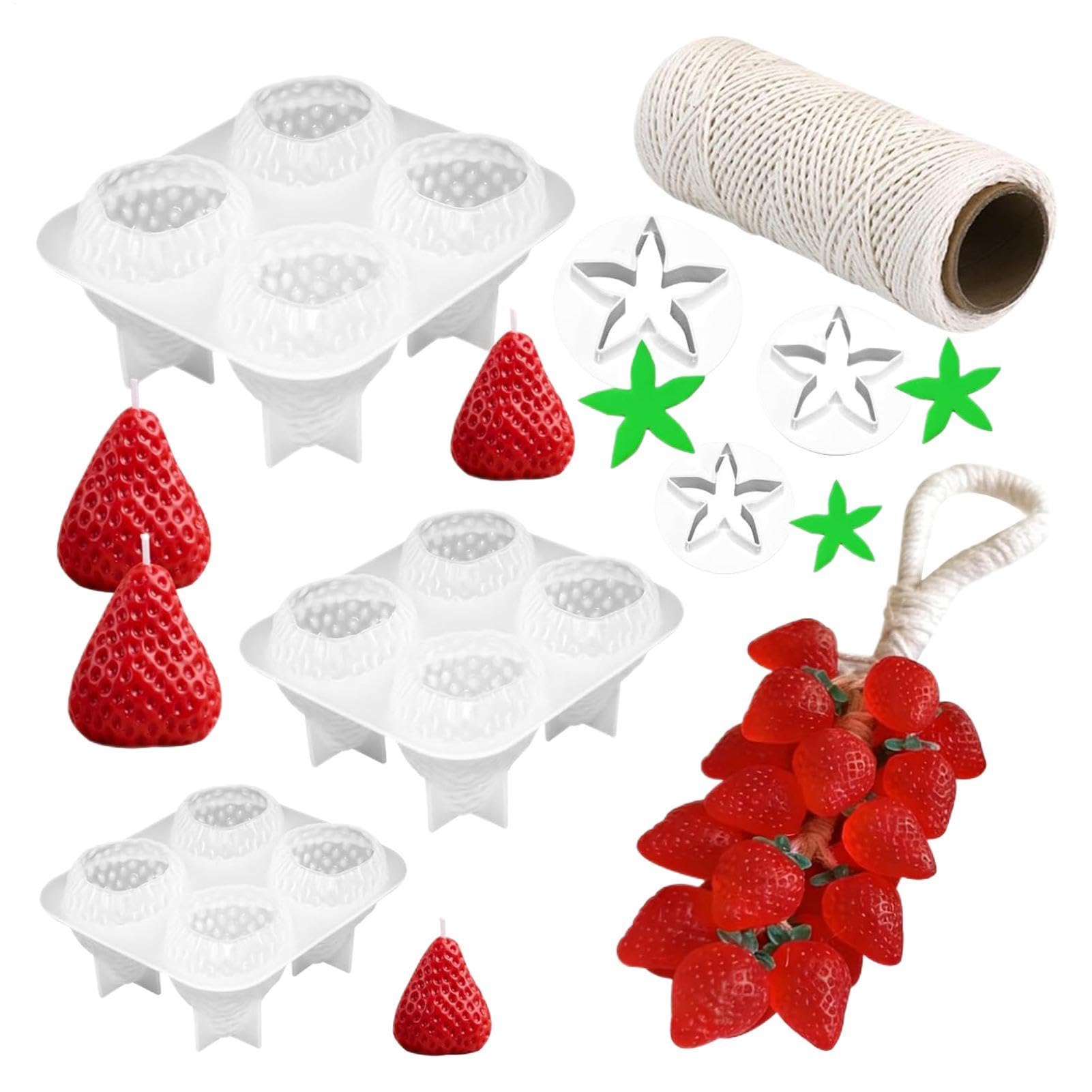 Moule en silicone fraise pour décoration de gâteau lors d'une fête de vacances