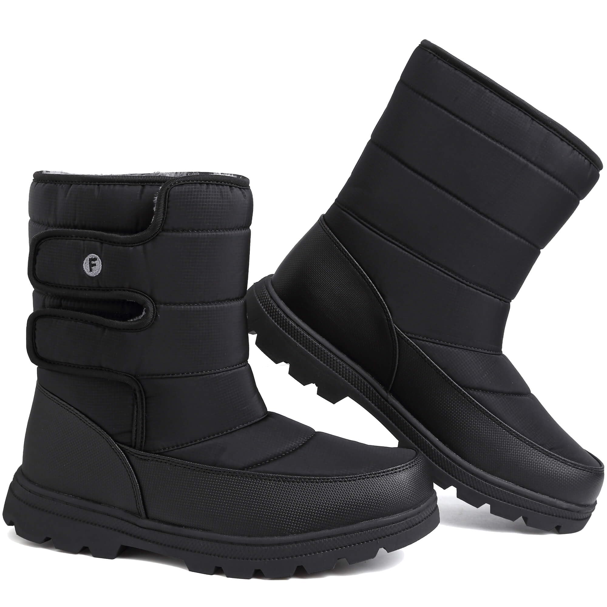 Mens Snow Boots Waterproof Womens Winter Boots Fur Lined Warm Lightweight Mid-Calf Casual Outdoor Cold Weather Shoes Unisex