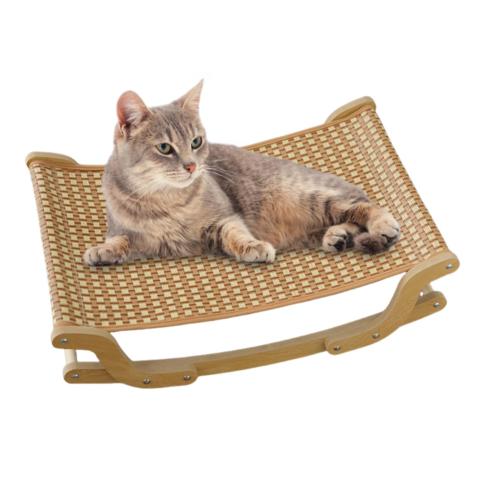 Hamaca para gatos – 54,5 x 36,3 x 15,5 cm, refrescante sofá balancín de sisal para mascotas | sala de estar, balcón, jardín, viajes, ventana de juego, al aire libre, hogar, apartamento, caliente