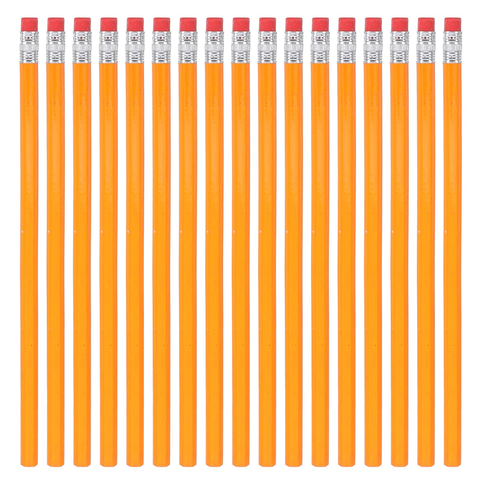 SHINEOFI 100piezas Lápiz Borrador de Madera Sencillo Lápices Largos de Escritura Multifunción Material Escolar para Uso Clase y Oficina
