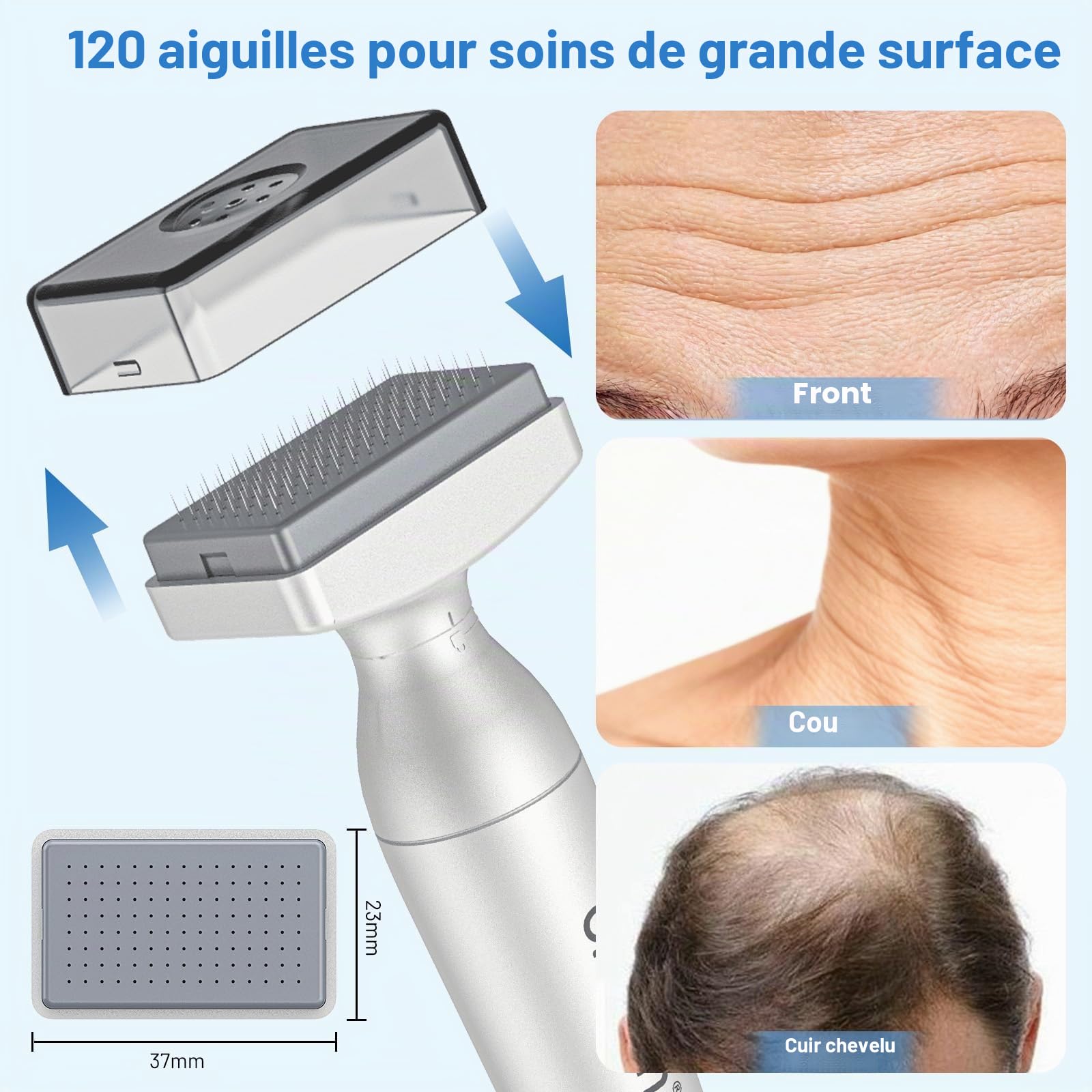 Dr. Pen 2026 Ultima Bio 4 Microneedling Derma Stamp – Système professionnel double action – Aiguilles en titane 120 & 64, réglables de 0 à 3 mm, jusqu'à 60% d'absorption sérique en plus pour la