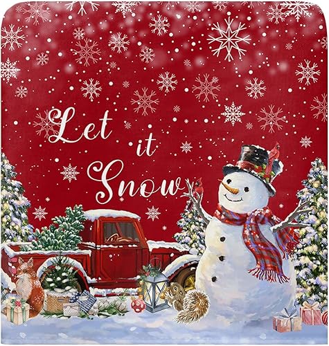 Miniatura 2 de Funda protectora para silla de Navidad, diseño de muñeco de nieve rojo, diseño de árbol de Navidad, camión, comedor, fundas de silla de copo de