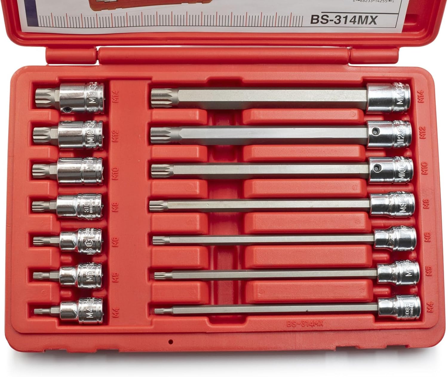 Genius Tools 14 Piece 3/8" Dr. Triple Square Bit Socket Set BS-314MX