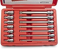 Vista 4 de Genius Tools Juego de llaves de vaso cuadrado triple de 14 piezas 3/8" Dr. BS-314MX