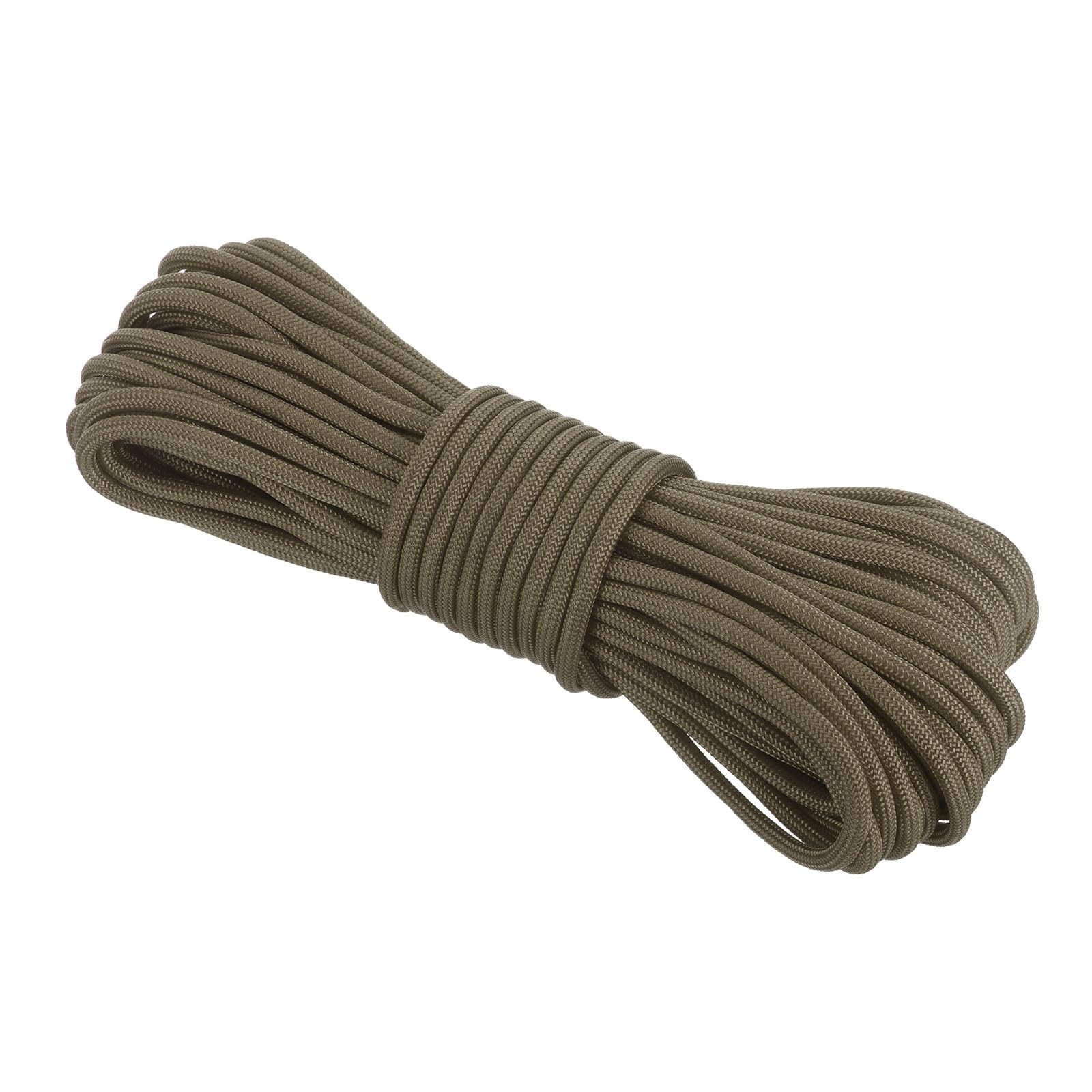 Rebower 550 Paracord Rope 15m, 4mm Thin Paracord Nylon Cord 7-Strand Core [for Tent Camping Outdoor Gear] - Dark Brown