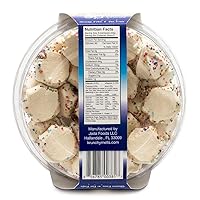 Vista 2 de Krunchy Melts - Galletas de merengue originales - Sabor a pastel de cumpleaños - Merengues - Sin grasa - Sin gluten - Sin nueces - Apto para Keto