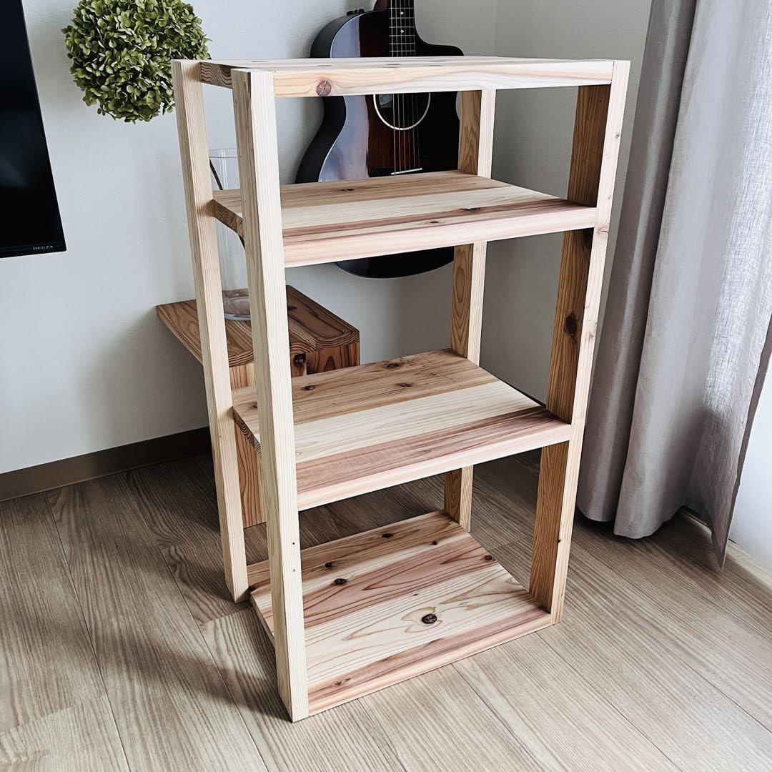 決まりました/杉無垢材フリーラック/3段/食器棚/収納/衣装棚/工具/アウトドアにも Amazon｜毎日杉無垢材フリーラック3段食器棚収納衣装棚工具アウトドア