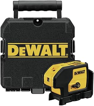 DEWALT Line Laser, Self-Leveling, 3-Beam, Red, Includes Carrying Case DW083K