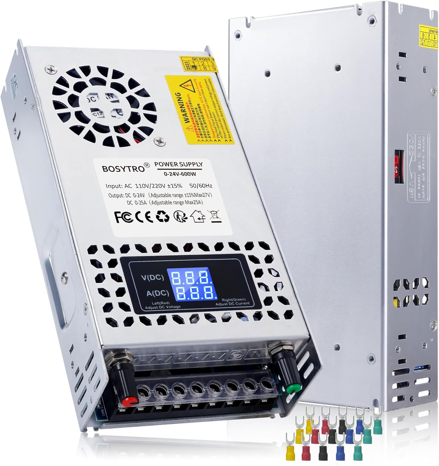 RUZIZAO デュアル出力 安定化電源 30V 10A 2つの4桁電圧電流電力表示