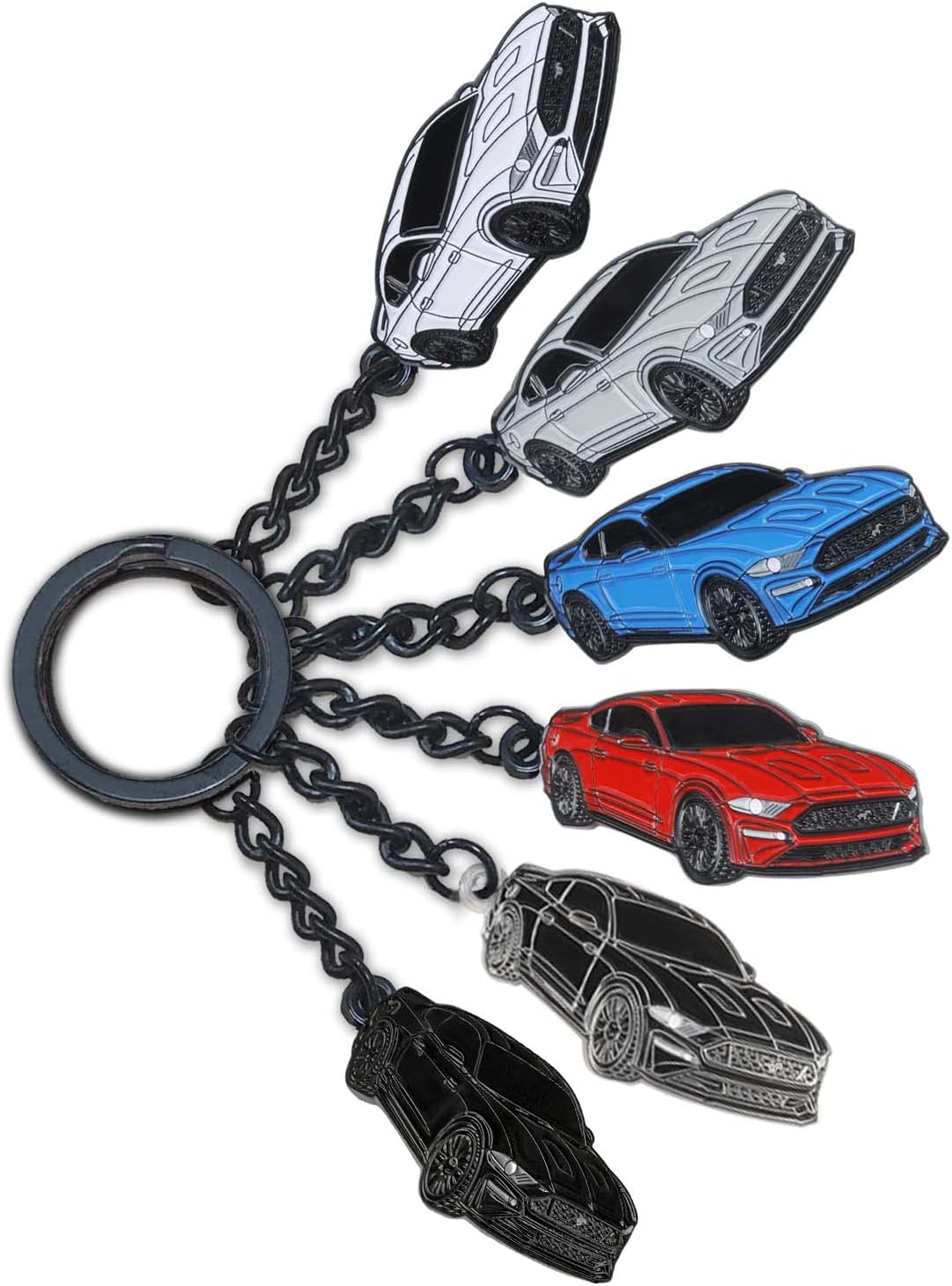 For Ford Mustang Keychain，For Ford Mustang Accessories 2015-2020，Metal Keychain