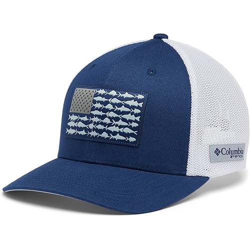 Columbia PFG Mesh Canada Fish Flag Stretch-Fit Hat
