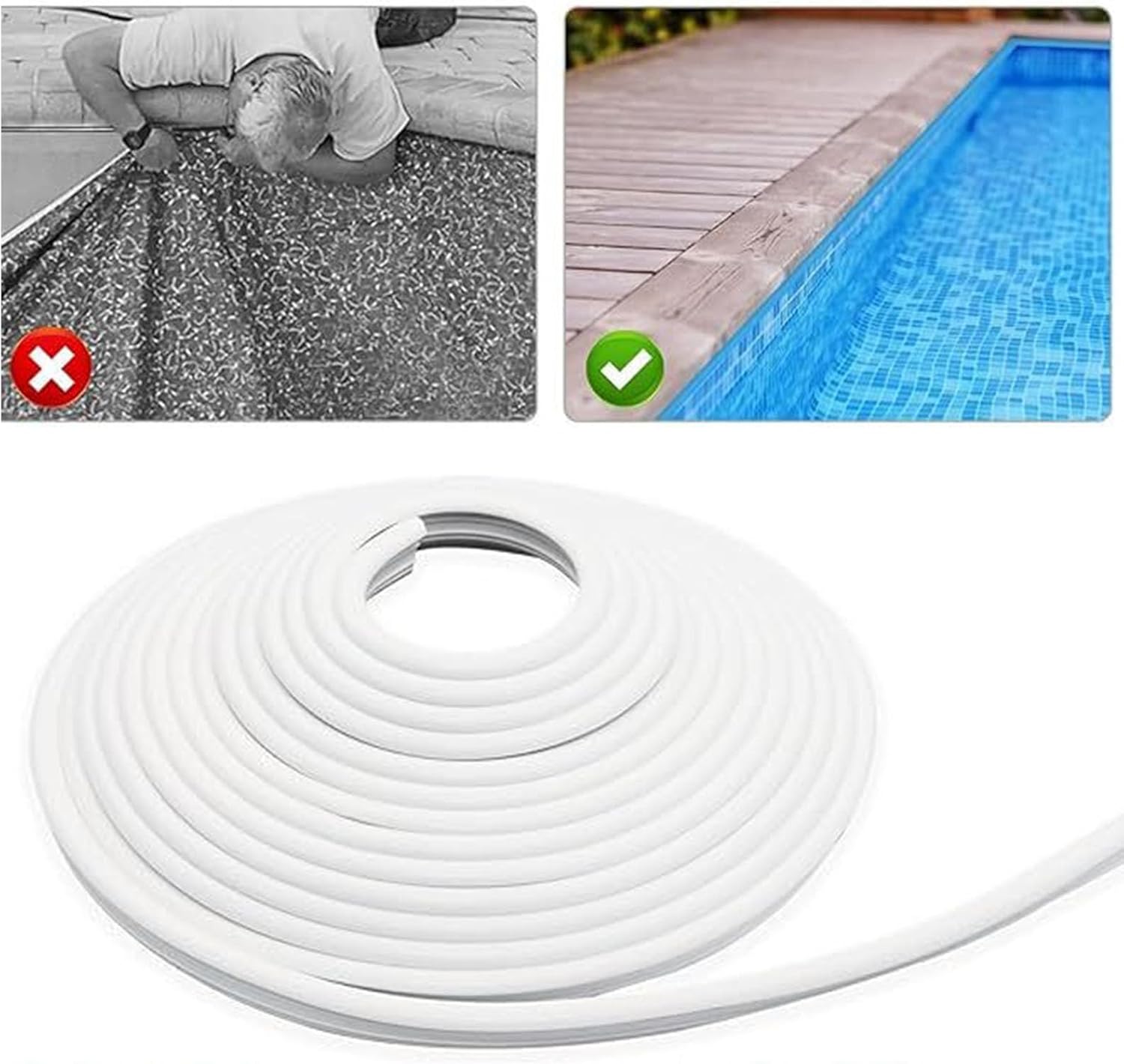 Multipurpose Pool Liner Beads 120ft Secure Rubber Accessory For Most Types Easy Installation Designs Secure Liner With Toothed Designs