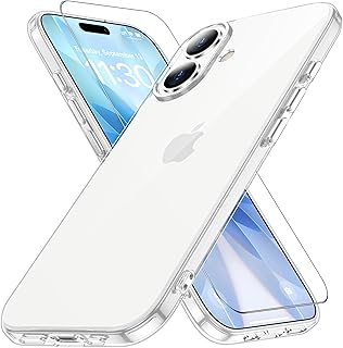 iPhone17 用 ケース クリア 米軍MIL規格 ガラスフィルム付き アイフォン17 用 ケース 耐衝撃 黄ばみ防止 耐久性 アイホン17 用 スマホケース ワイヤレス充電対応 SGS認証 あいほん17対応 あいふぉん17 用 カバー 6.3インチ 透明 ストラップホール付き gogorelax