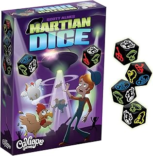 Calliope Martian Dice, Crazy Alien Invasion Game, Press-Your-Luck Dice Game for 2–6 Players Ages 8 & up