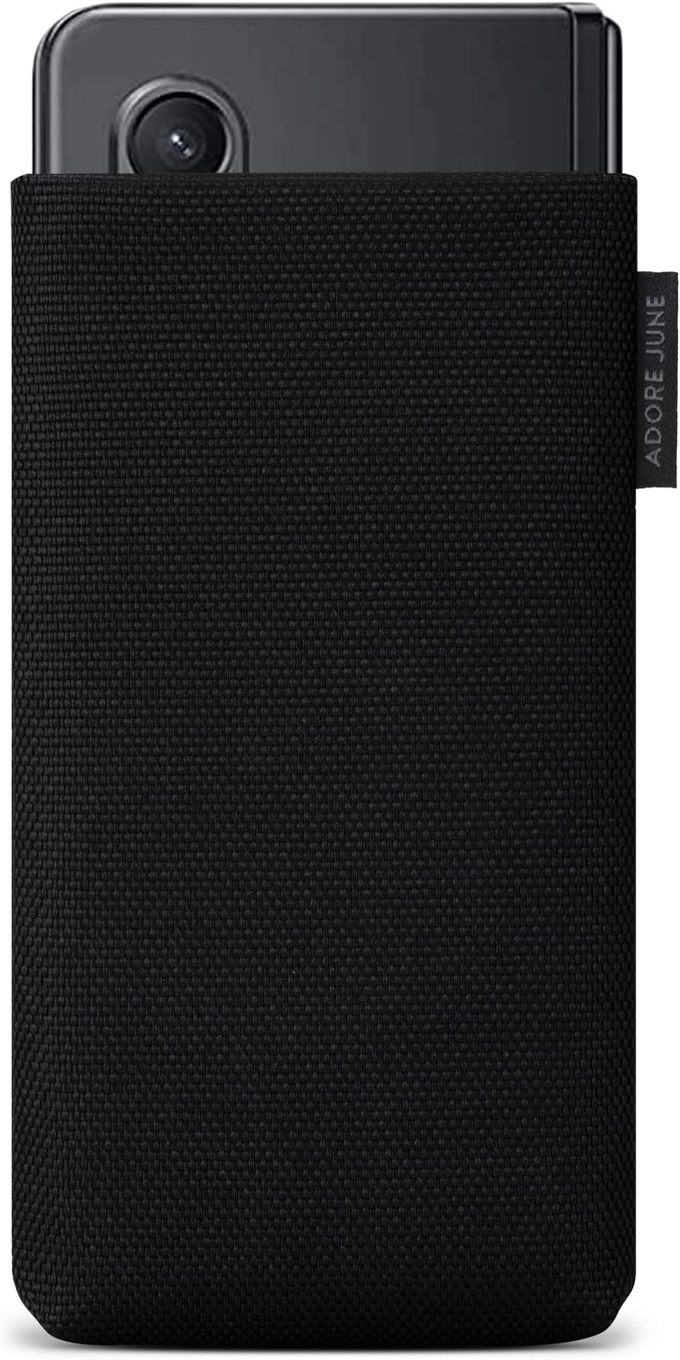 Adore June Galaxy Z Fold5 / Fold4 / Fold3 / Fold2 Recycled Nylon Phone Case, Modern Sustainable R-PES Fabric, Black, Made in Europe