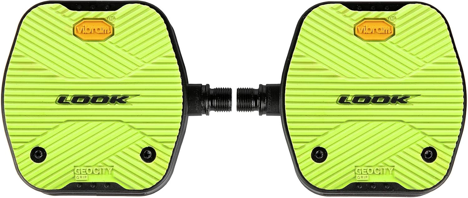 LOOK Cycle, Geo City Grip Bicycle Pedals, Flat Pedals, Slip-Proof Safety, Innovative Activ Grip Rubber - Image 3