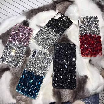 Case for Galaxy S6 Edge Plus,Luxury 3D Handmade Sparkle Stunning Stones Crystal Rhinestone Bling Full Diamond Gemstone Glitter Case for Samsung Galaxy S6 Edge Plus(C Pink/White)