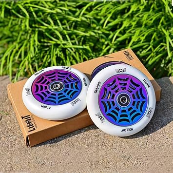 Limit Pro Scooter Wheel 110 x 24mm 2 Pcs 88A High Rebound PU and Metal Core ABEC-9 Bearings Installed for Most Professional Stunt Trick Scooter Wheels