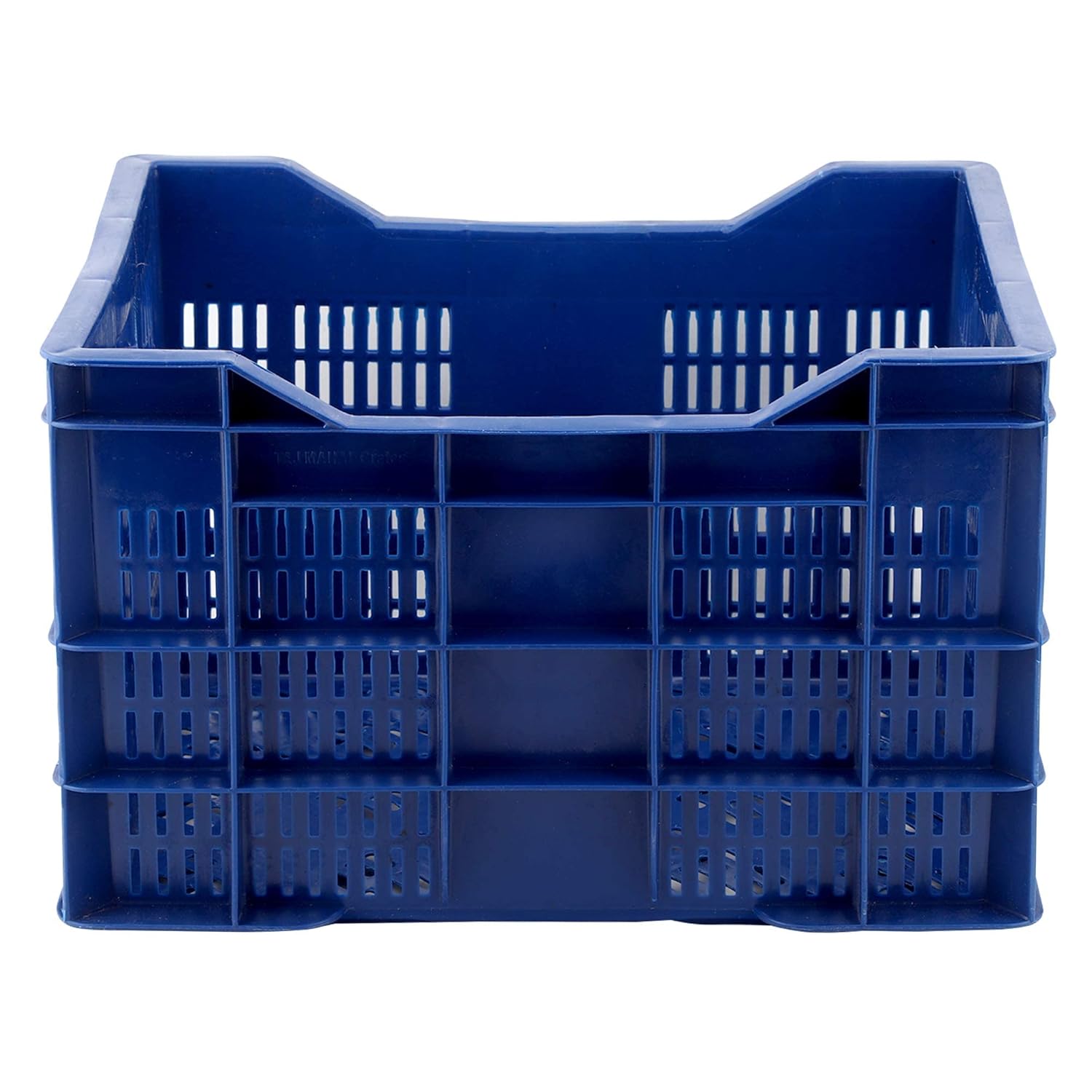 Plastic Heavy Duty Multipurpose Small Crates 1 Pieces (Blue) Amazon