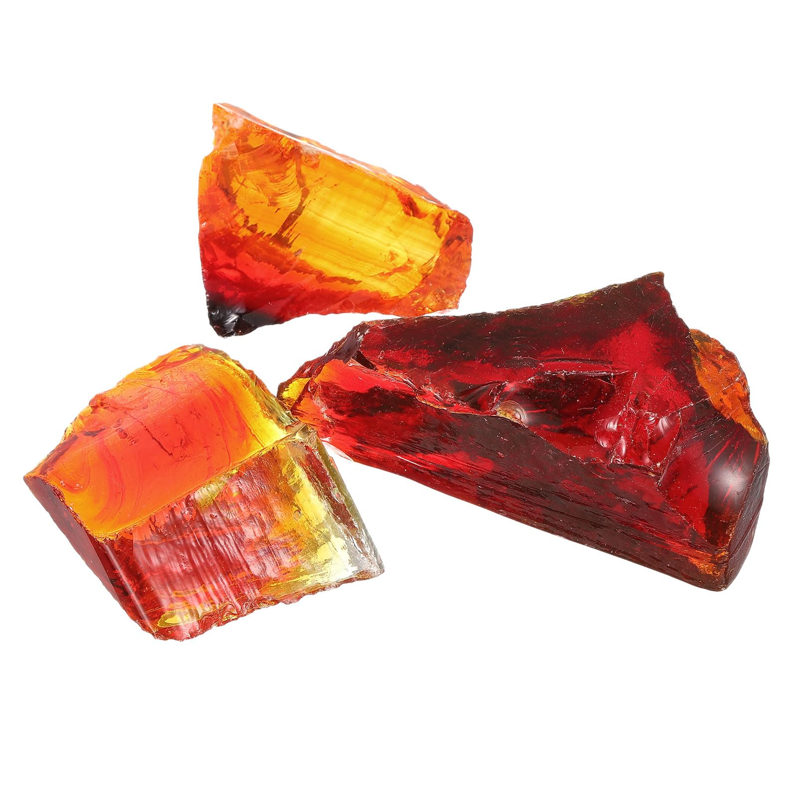 Cristal triturado rojo de 5-8 mm irregular para relleno de jarrones