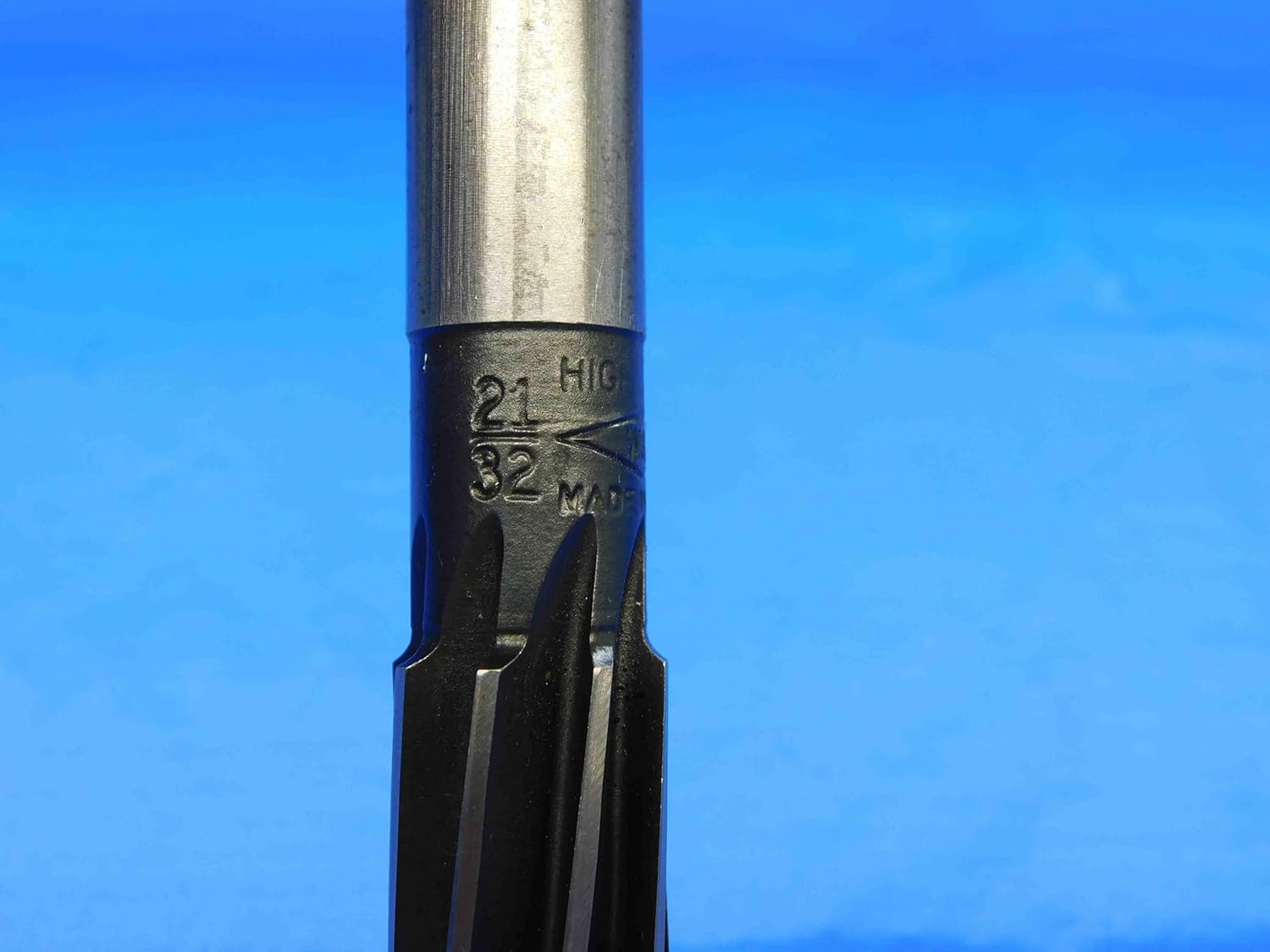 M & J Tooling LLC Whitman & Barnes 21/32 O.D. HSS Chucking Reamer Spiral 8 Flute .6562 ONSIZE - JC0184BC3
