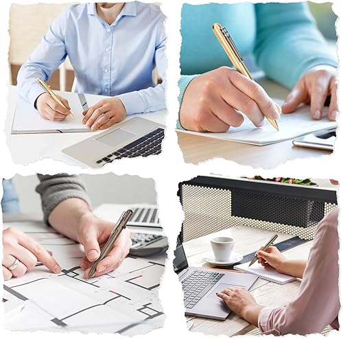 Miniatura 7 de SMOOTHERPRO Bolígrafo de acción de latón macizo compatible con Parker con clip de bolsillo de acero inoxidable para Tremor Parkinson Arthritic GIft