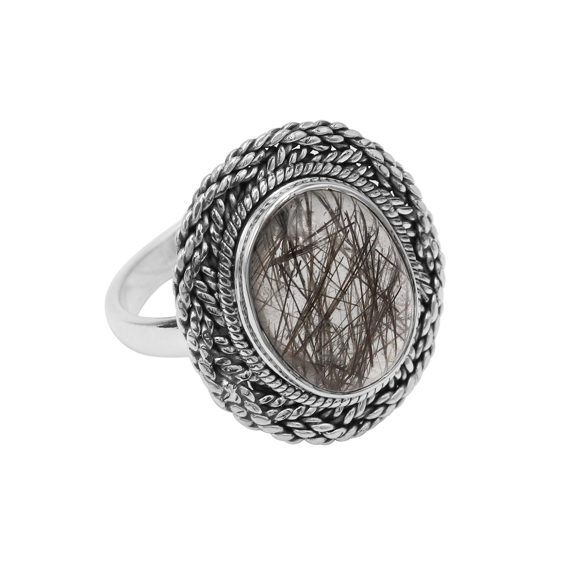 Bague en quartz tourmaline en argent pour sublimer vos soirées - 8