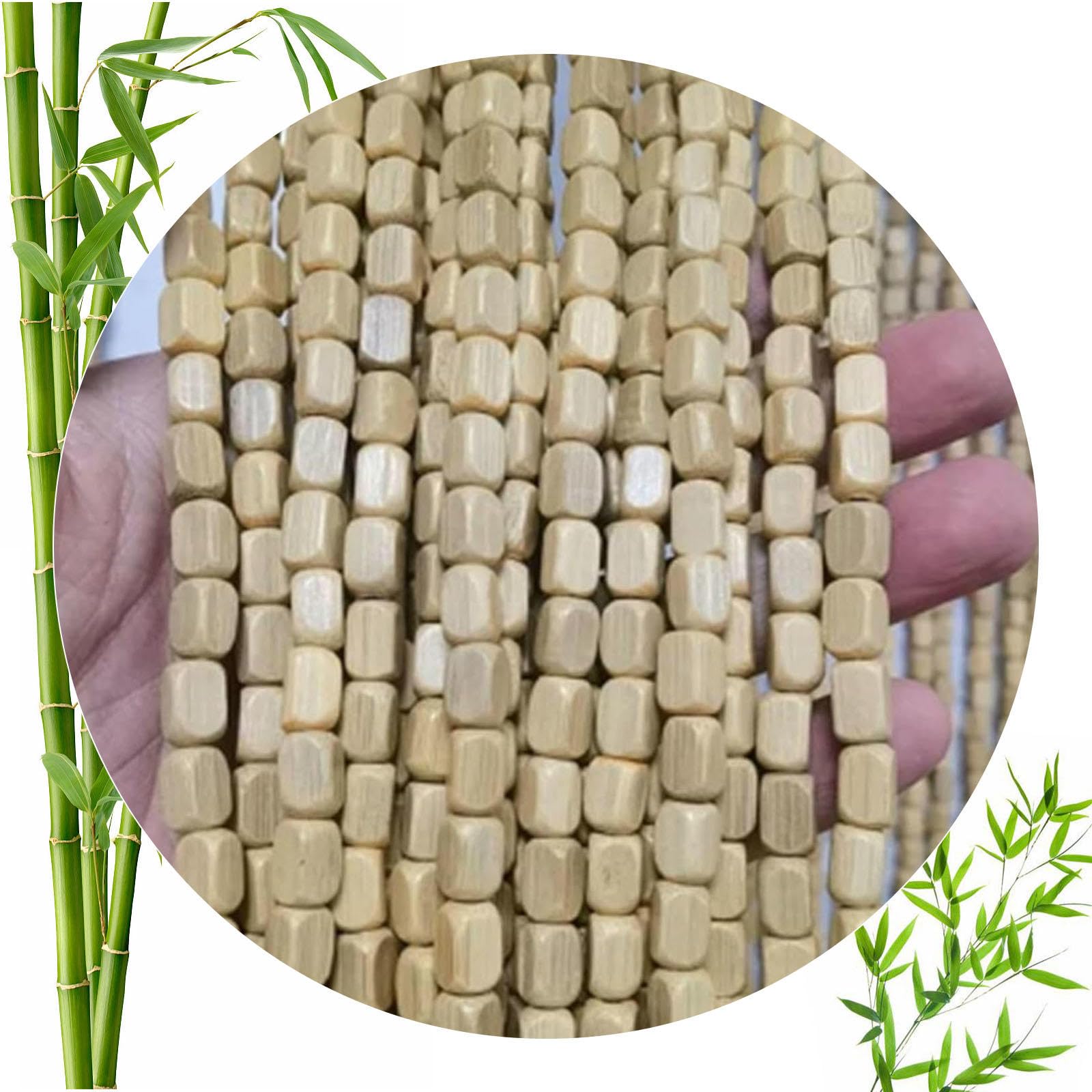 Rideaux en perles brins suspendus en bois noble pour salon élégant