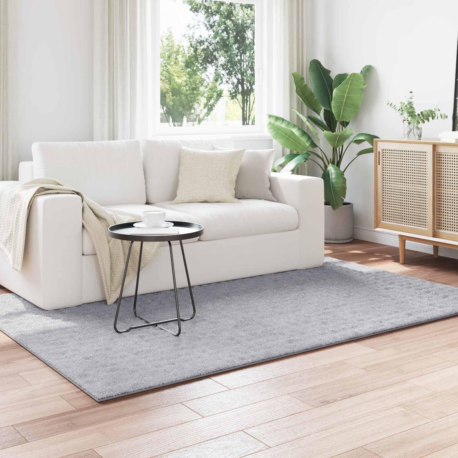 Tapis de plage à angle droit gris 170 x 120 cm : tapis lavables en machine pour un nettoyage facile, tapis modernes pour l'intérieur avec une sensation douce, facile d'entretien
