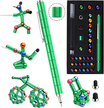 Fidget Pen,Magnetic Pen,Decompression Magnetic Toy Pen, Teen Girl Gifts, Gifts for Teenage Boys, Toy Gift for Kids or Friends Green, Big