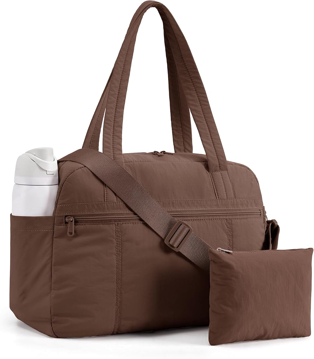 Personal Item Travel Bag, Gym Bag for Women, Weekender Duffel | Toiletry Pouch, 20L Carry on Size Airline Approved, 20L Duffle Bag Set for Travel, Gym, Overnight, Dance, Hospital