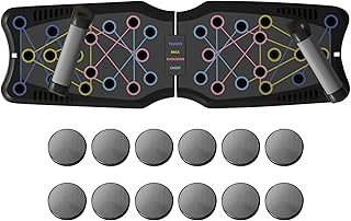 Fitness Pushup Board, Folding Exercise Stand, Anti-Slip Muscle Trainer, Secure Grip Handles, Strength Training Equipment for Men Women Teens Athletes Cyclists, 24.02x7.28 Inches