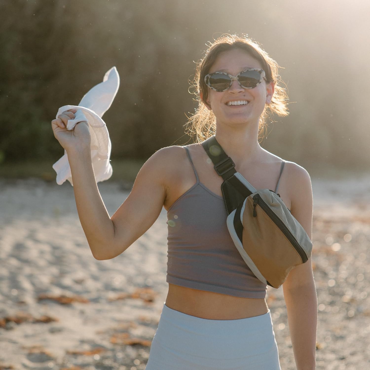 Nomadix Fanny Pack Eastern Beach – Lightweight, Water-Resistant Crossbody Bag for Hiking, Festivals, and Travel – Eco-Friendly Recycled Nylon with Key Clip, Dual Pockets, and Secure Storage - Image 9